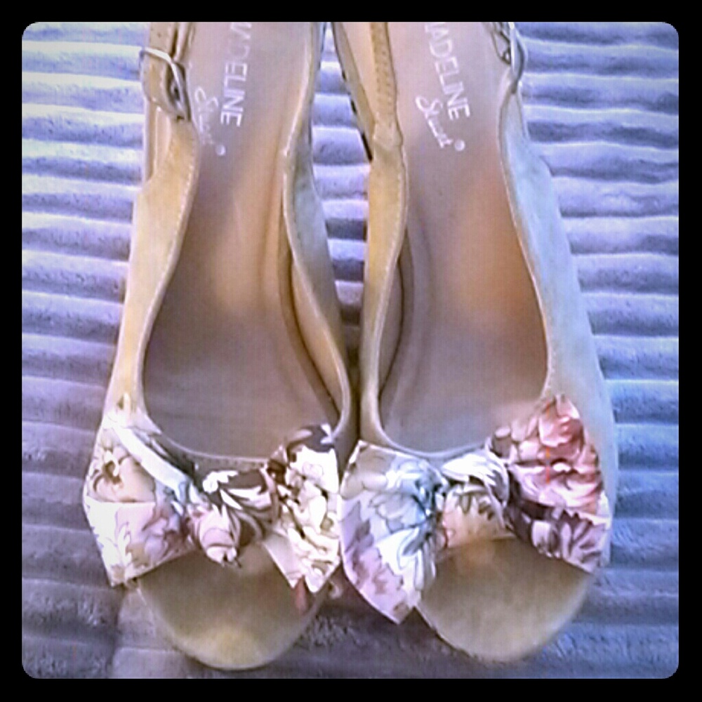 Madeline Stuart Floral Wedge Shoes